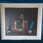 41398.jpg quadro originale firmato Giorgio Varisco 1973 su sfondo scuro