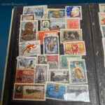 41402_11 collezione di vecchi francobolli russi in raccoglitore vintage