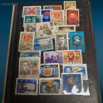 41402_18 collezione di vecchi francobolli russi in raccoglitore vintage