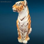 04451_3.jpg Tigre in ceramica di Bassano dipinta a mano in ottime condizioni