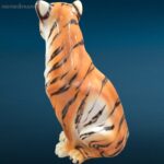 04451_4.jpg Tigre in ceramica di Bassano dipinta a mano in ottime condizioni
