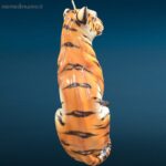 04451_5.jpg Tigre in ceramica di Bassano dipinta a mano in ottime condizioni