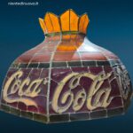 41488_2.jpg paralume originale Coca Cola in vetro stile Tiffany con vetrini mancanti