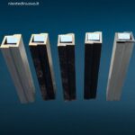 41489.jpg posacenere di design acciaio nero e argento con contenitore interno
