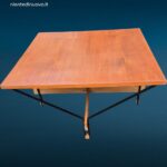 Tavolino vintage ISA anni '50 in ferro e noce, design italiano originale