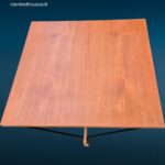 Tavolino vintage ISA anni '50 in ferro e noce, design italiano originale