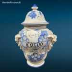 04702_5.jpg Vaso farmacia erboristeria in ceramica con coperchio e decorazioni con frutta