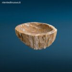 04716_4.jpg Lavandino Fossile Misura Piccola in legno pietrificato con foro per piletta