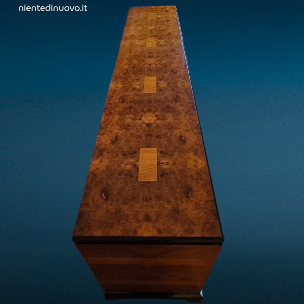 credenza sideboard Mario Labò anni 30 in radica di noce e acero chiaro