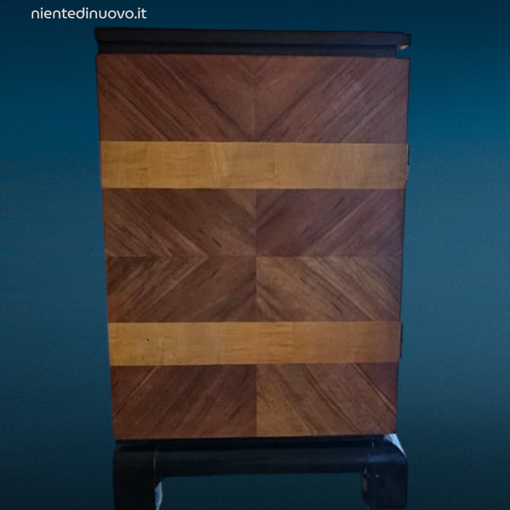 credenza sideboard Mario Labò anni 30 in radica di noce e acero chiaro