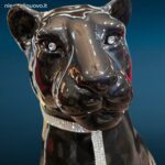 41513_4.jpg Pantera nera in ceramica di Bassano con strass e occhi brillanti