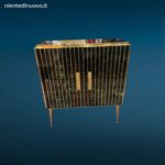41516_9.jpg Mobile bar vintage a due ante in vetro di Murano con finiture in ottone e maniglie in bronzo