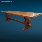 04719.jpg Grande tavolo rustico in legno di castagno massello lungo 3 metri