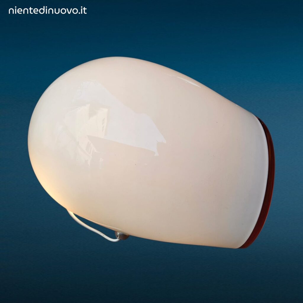 Lampada Orsea Vistosi in vetro opalino Murano anni 70