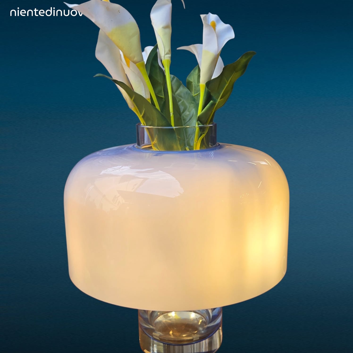 Lampada da tavolo vintage Mazzega LT226 in vetro di Murano disegnata da Carlo Nason