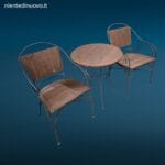 38836_1.jpg Set tavolino tondo con due poltroncine in ferro battuto e schienali in legno