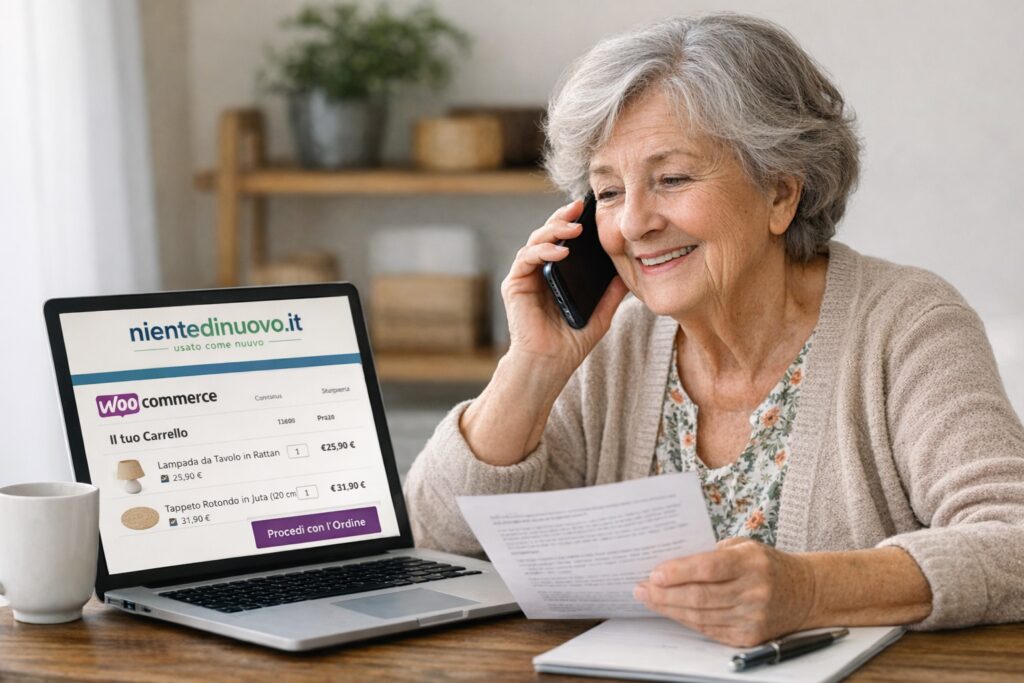 aiuto telefonico offerto da nientedinuovo.sbs per la guida ad un acquisto online