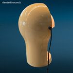 Lampada da tavolo Telegono in plastica con vaschetta anni Sessanta