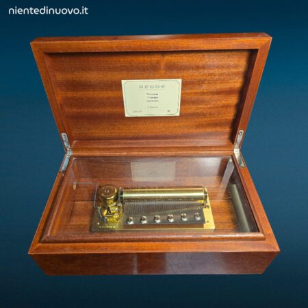 Scatola musicale Reuge anni 70 in radica con carillon 72 note