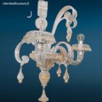 z41475_12 Lampada da parete Rabat 4513/02 Barovier e Toso in cristallo con decoro oro