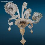 z41475_13 Lampada da parete Rabat 4513/02 Barovier e Toso in cristallo con decoro oro