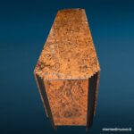 04740_3.jpg Credenza vintage in radica lucida con colonne laccate nere, anni '70-'80