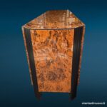 04740_9.jpg Credenza vintage in radica lucida con colonne laccate nere, anni '70-'80