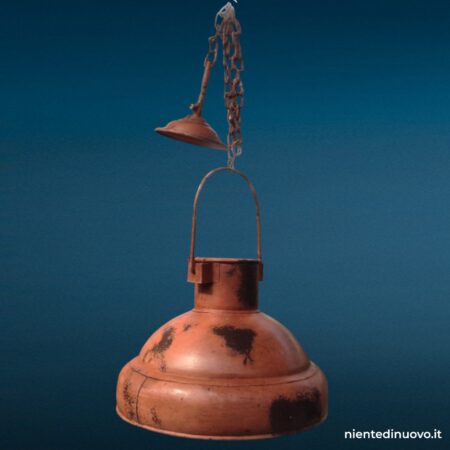 Lampadario in metallo 33x24 stile industrial da elettrificare