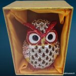 04498.jpg gufetto portagioie in metallo rosso e bianco con scatola dorata - immagine aggiuntiva 7