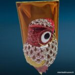 04498_1.jpg gufetto portagioie in metallo rosso e bianco con scatola dorata - immagine aggiuntiva 2