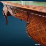 04743_6.jpg Scrivania in stile Luigi XV con piano in pelle verde - immagine aggiuntiva 7