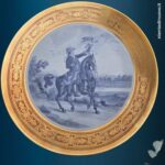 Piatto da parete in porcellana bavarese con bordo oro - immagine aggiuntiva 5
