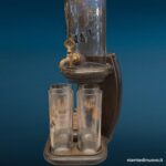 04763_2.jpg dispenser vintage per whiskey con vassoio e 4 bicchieri - immagine aggiuntiva 3