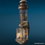 04763_7.jpg dispenser vintage per whiskey con vassoio e 4 bicchieri - immagine aggiuntiva 8