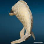 04767_1.jpg Scultura pesce koi in ottone 32 cm con patina - immagine aggiuntiva 2