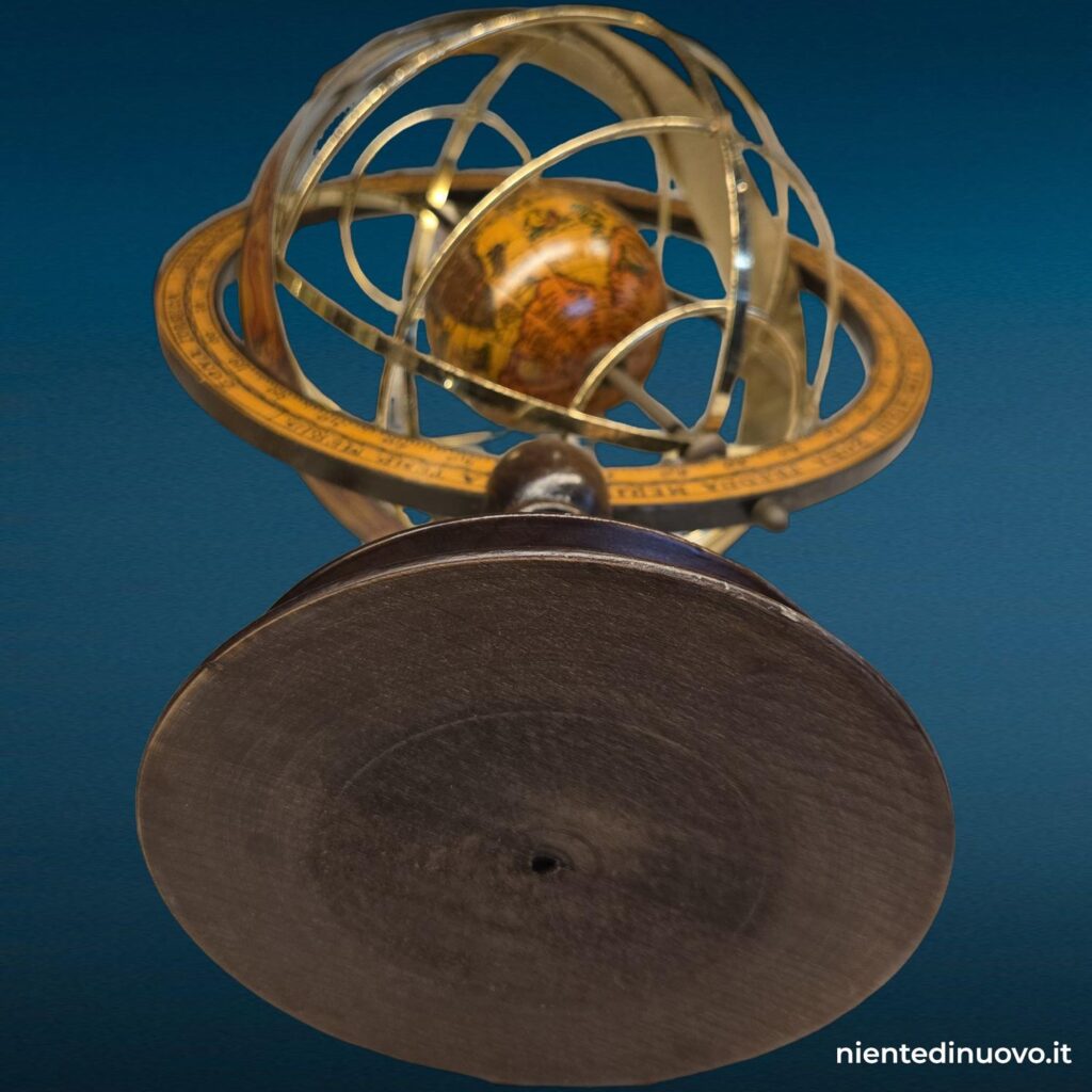 Mappamondo sfera armillare decorativa, vista frontale - immagine aggiuntiva 5