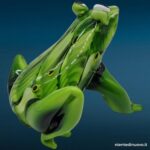 04770_3.jpg Scultura di rana in vetro verde con decorazioni in vetro - immagine aggiuntiva 4