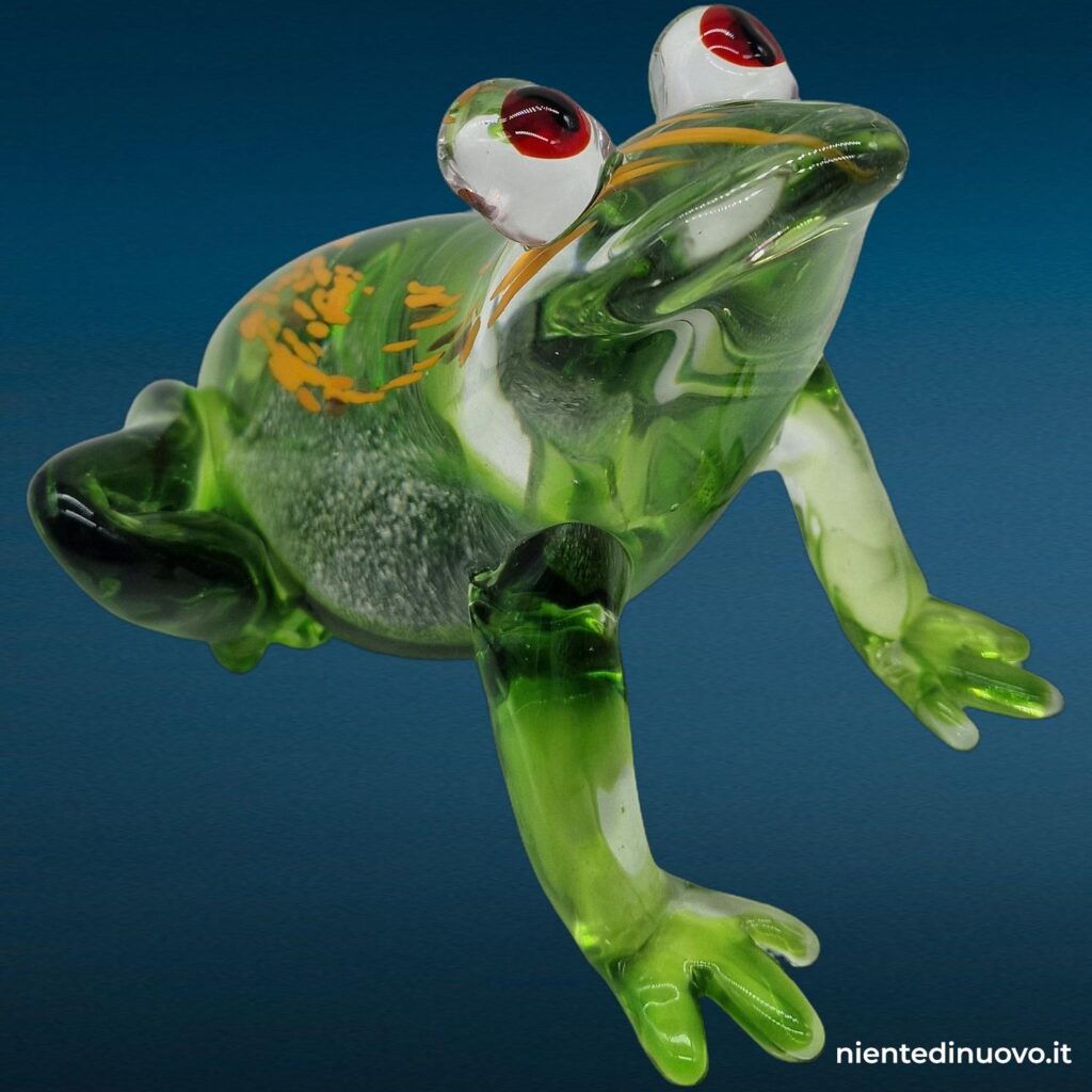 Scultura a forma di rana in vetro, grande dimensione - immagine aggiuntiva 3